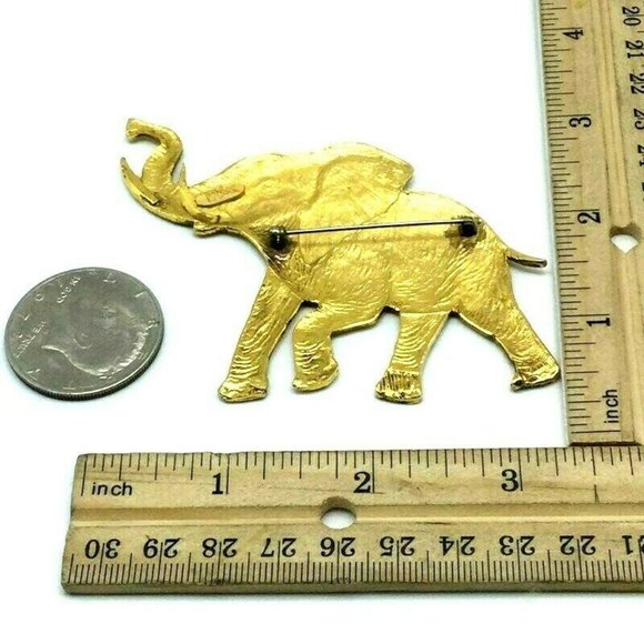Tortolani Crislu Elephant Brooch - Picture 8 of 12